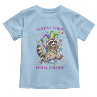Mardi Gras Raccoon Toddler T Shirt Festive Vibes Feral Energy