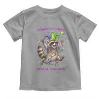 Mardi Gras Raccoon Toddler T Shirt Festive Vibes Feral Energy