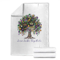 Mardi Gras Mask Tree Throw Blanket Laissez Les Bon Temps Rouler