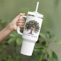Mardi Gras Mask Tree Tumbler With Handle Laissez Les Bon Temps Rouler