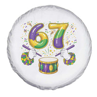 67 Mardi Gras Meme Spare Tire Cover Funny Six Seven Carnival Trendy