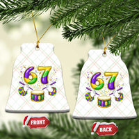 67 Mardi Gras Meme Ceramic Ornament Funny Six Seven Carnival Trendy