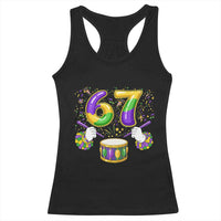 67 Mardi Gras Meme Racerback Tank Top Funny Six Seven Carnival Trendy