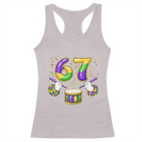 67 Mardi Gras Meme Racerback Tank Top Funny Six Seven Carnival Trendy