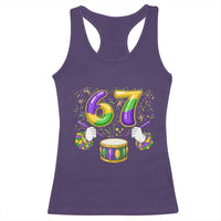 67 Mardi Gras Meme Racerback Tank Top Funny Six Seven Carnival Trendy