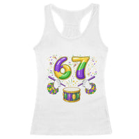67 Mardi Gras Meme Racerback Tank Top Funny Six Seven Carnival Trendy
