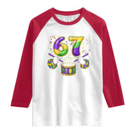 67 Mardi Gras Meme Raglan Shirt Funny Six Seven Carnival Trendy