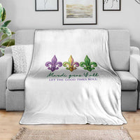 Mardi Gras Throw Blanket Let The Good Time Roll