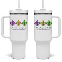 Mardi Gras Tumbler With Handle Let The Good Time Roll