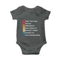 First They Came for The Immigrants Baby Onesie Sarcastic Immigration Rights Protest