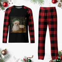 Funny Chihuahua St Patricks Day Meme Plaid Pajama Set Chihuahua Smoking Irish Beer Lover