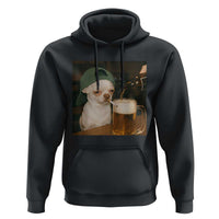 Funny Chihuahua St Patricks Day Meme Hoodie Chihuahua Smoking Irish Beer Lover