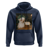 Funny Chihuahua St Patricks Day Meme Hoodie Chihuahua Smoking Irish Beer Lover