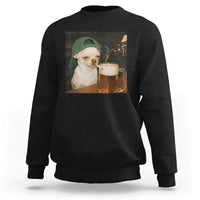 Funny Chihuahua St Patricks Day Meme Sweatshirt Chihuahua Smoking Irish Beer Lover