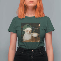 Funny Chihuahua St Patricks Day Meme T Shirt For Women Chihuahua Smoking Irish Beer Lover