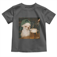 Funny Chihuahua St Patricks Day Meme Toddler T Shirt Chihuahua Smoking Irish Beer Lover