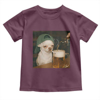 Funny Chihuahua St Patricks Day Meme Toddler T Shirt Chihuahua Smoking Irish Beer Lover