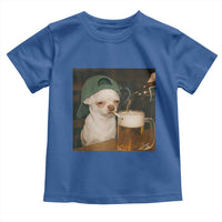 Funny Chihuahua St Patricks Day Meme Toddler T Shirt Chihuahua Smoking Irish Beer Lover