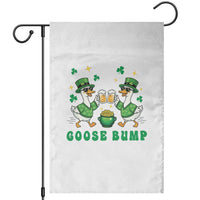 Funny St Patricks Day Goose Drinking Beer Garden Flag Goose Bump
