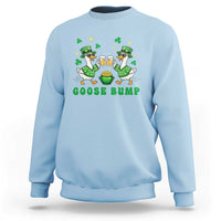 Funny St Patricks Day Goose Drinking Beer Sweatshirt Goose Bump