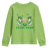 Funny St Patricks Day Goose Drinking Beer Youth Sweatshirt Goose Bump