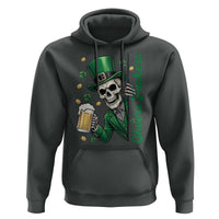 Cheers Fuckers St Patricks Day Hoodie Funny Skeleton Drinking Beer