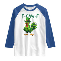 Funny St Patricks Day Lucky Chicken Raglan Shirt F Caw F