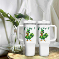 Funny St Patricks Day Lucky Chicken Tumbler With Handle F Caw F