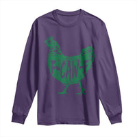 F Caw F Lucky Chicken Long Sleeve Shirt Funny St Patricks Day