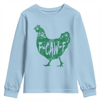 F Caw F Lucky Chicken Youth Sweatshirt Funny St Patricks Day