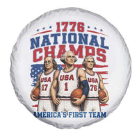 1776 National Champs Spare Tire Cover Patriotic Founding Fathers Basketball Undefeated America
