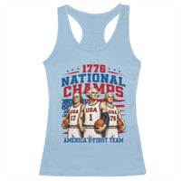 1776 National Champs Racerback Tank Top Patriotic Founding Fathers Basketball Undefeated America