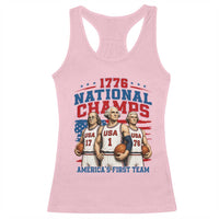 1776 National Champs Racerback Tank Top Patriotic Founding Fathers Basketball Undefeated America