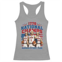 1776 National Champs Racerback Tank Top Patriotic Founding Fathers Basketball Undefeated America