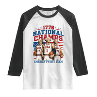 1776 National Champs Raglan Shirt Patriotic Founding Fathers Basketball Undefeated America
