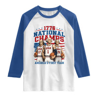 1776 National Champs Raglan Shirt Patriotic Founding Fathers Basketball Undefeated America