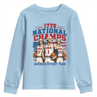 1776 National Champs Youth Sweatshirt Patriotic Founding Fathers Basketball Undefeated America