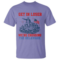 Get In Loser We’re Crossing The Delaware T Shirt Funny 4th Of July American History