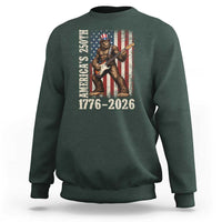 250 Years America Anniversary Sweatshirt Patriotic Bigfoot Playing Guitar 4th Of July