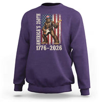 250 Years America Anniversary Sweatshirt Patriotic Bigfoot Playing Guitar 4th Of July