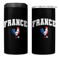 France Flag Gallic Rooster French National Pride 4 in 1 Can Cooler Tumbler