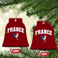 France Flag Gallic Rooster French National Pride Ceramic Ornament