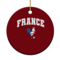France Flag Gallic Rooster French National Pride Ceramic Ornament