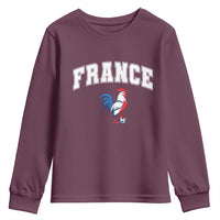 France Flag Gallic Rooster French National Pride Youth Sweatshirt