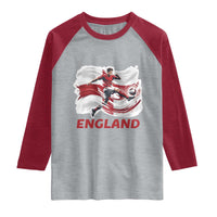 England Soccer Fan English Flag Raglan Shirt