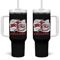 England Soccer Fan English Flag Tumbler With Handle