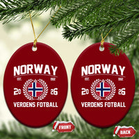 Norway Soccer Football Fan 2026 Norwegian Flag Ceramic Ornament