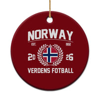 Norway Soccer Football Fan 2026 Norwegian Flag Ceramic Ornament