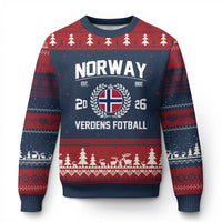 Norway Soccer Football Fan 2026 Norwegian Flag Ugly Christmas Sweater
