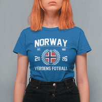 Norway Soccer Football Fan 2026 Norwegian Flag T Shirt For Women
